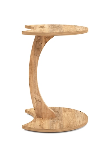 Jet Tekerlekli C Sehpa Koltuk Sehpası Yan Sehpa Zigon Sehpa Servis Sehpası Atlantik Çam