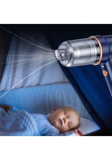 Savoringdetails 80000pa 2'si 1 Arada Araba Ve Ev Elektrikli Süpürgesi Kablosuz Şarjlı Toz Alma Cihazı