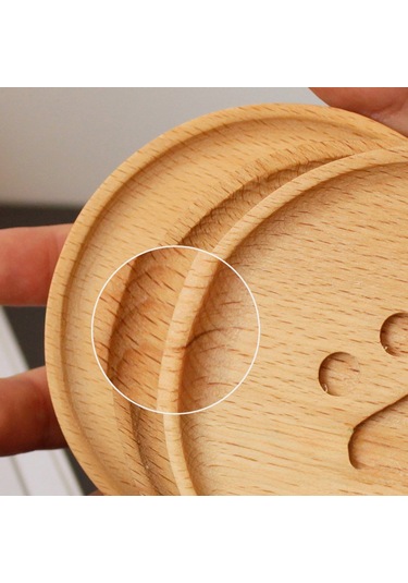 Yaozixa Japon Gaya Açıkçay Ahşap Ayak Desenli Isı Dayanıklı Kaymaz Engelleyici Bardak Altlığı Yuvarlak Diğer