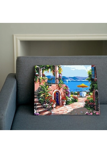 Sayılarla Boyama Seti 40 X 50 Cm Tuval Şasesine Gerili Yalı