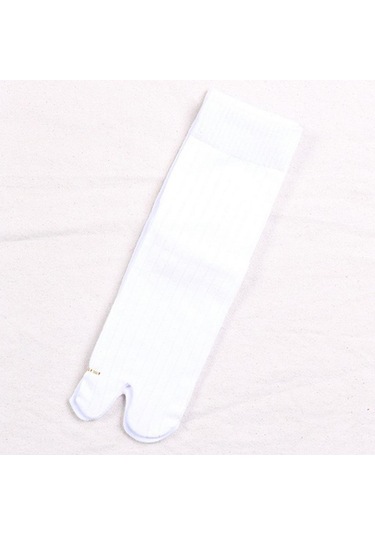 Suntek Elastik Pamuk Tabi Çorap 2 Parmaklı Parmak Arası Terlik Beyaz