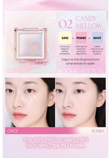 Clıo Light Setting Powder 02 Candy Mellow