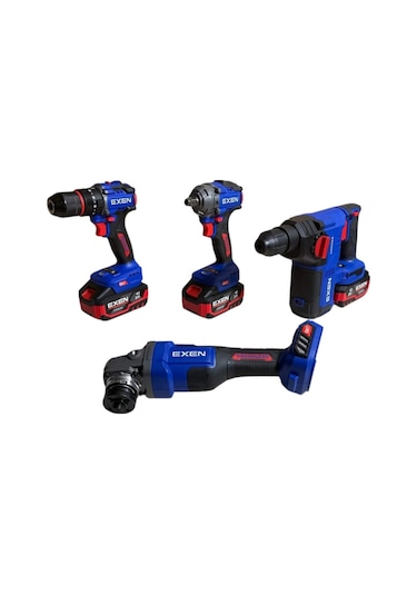 Exen EN 404 SET 21V 4AH Kömürsüz Şarjlı Makina 4'lü Set