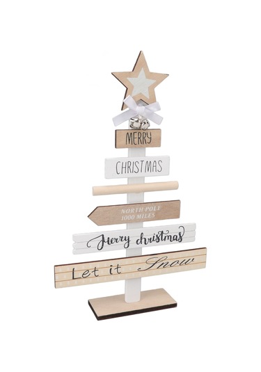 Kangvka Ahşap Noel Ağaç Figürü, Masaüstü Stüdyo Dekoru, Sabit Tabanlı, Noel Eve Süsleme Aleti, Beyaz Renk, Dıy Montajlı