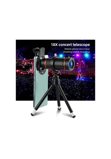 Youtek 18x Büyütmeli Profesyonel Telefon Teleskop Lens Seti - Tripod Ve Aksesuarlarla Tam Kiti