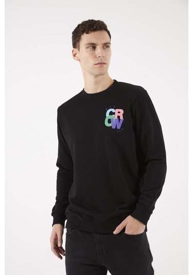 The Colour Siyah O-yaka Sweatshırt Siyah