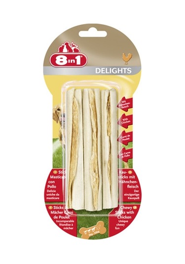 8in1 Delight Sticks Tavuk Etli Köpek Ödül Kemiği 3'lü 75 G