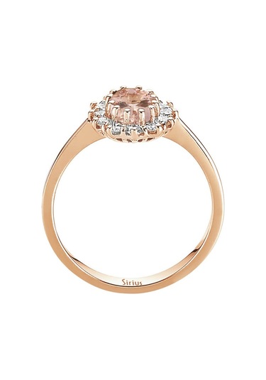 Sirius Pırlanta Ve Oval Morganitetaşlı Anturaj Yüzük 0804R0406