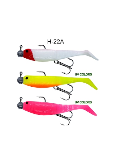 Hergele Sandeel 65mm Silikon Balık Jighead Ve İğneli 3 Lü Paket