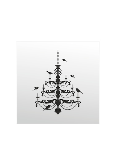 Folyo Sticker Kuş Deseni Adkpquy748 90 Cm Uzunluk Siyah