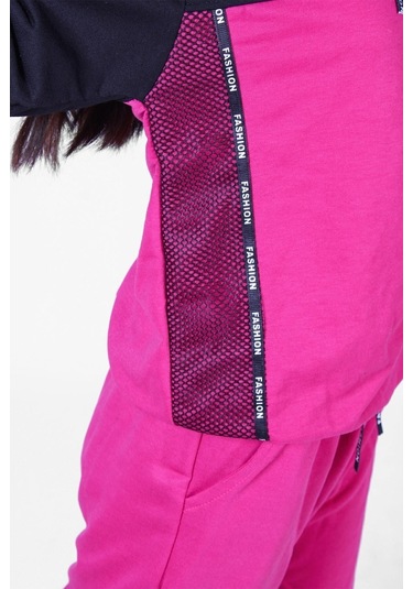 Fyk Kids Snow Fashıon Baskılı Kız Eşofman Takımı Fuşya