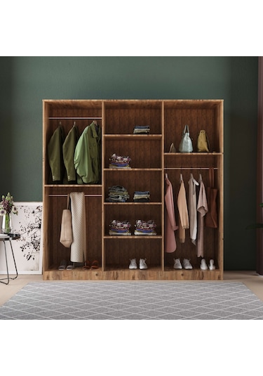 Mila 6 Kapaklı Eko Gardırop - Mdf Kapak Aytaşı