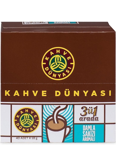 Kahve Dünyası 3ü1 Arada Damla Sakızlı Kahve 4'lü 40 x 18 G