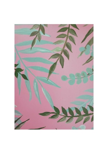 El Boyaması Ahşap Tepsi Küçük Boy Pudra