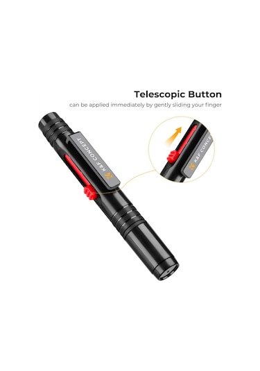 K&f Concept Kf1691 Çift Taraflı Karbon Başlık Lens Temizleme Kalemi
