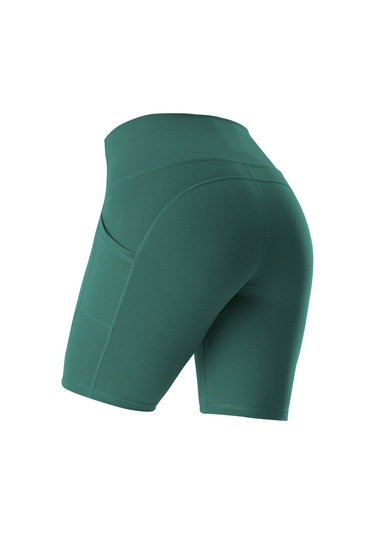 Geeroyoo Yoga Spor Şortu: Yüksek Bel, Nefes Alabilen, Hızlı Kuruyan, Yeşil, 2xl Yeşil