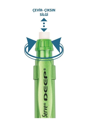 Serve Deep Mekanik Uçlu Kalem 0.7 Mm Metalik Fıstık Yeşil