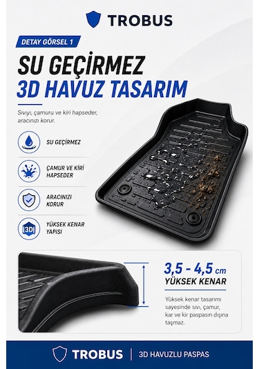 Fi At Qubo 2007-2019 1.4 Fire Combi Manuel 3d Havuzlu Paspas