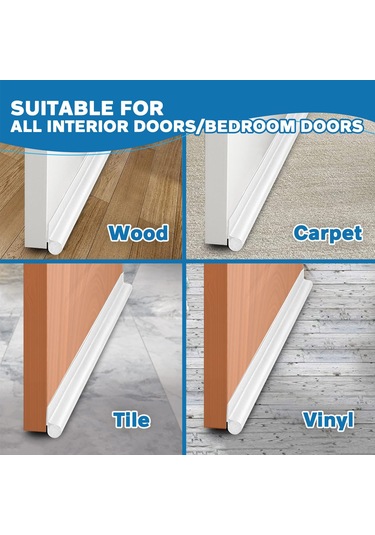 Geeroyoo Kapı Altı Rüzgar Ve Ses Yalıtım Bariyeri - 90 Cm Ayarlanabilir Tek Taraflı Sızdırmazlık Şeridi