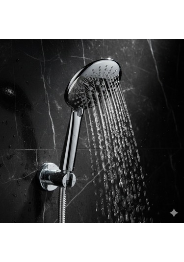 Nirvana 3 Farklı Püskürtmeli Masaj Etkili - Dayanıklı Paslanmaz El Duşu Seti Krom