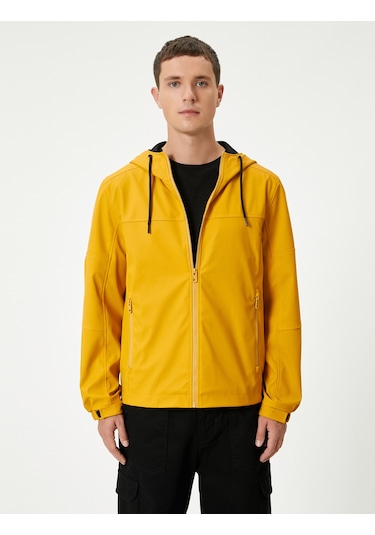 Koton Mevsimlik Ceket Slim Fit Fermuarlı Sarı 5wam20065hw Sarı
