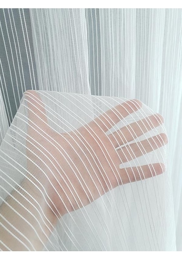 Bbb Zincir Ip Çizgili Modern Tül Perde Yüksek Kalite Et3001