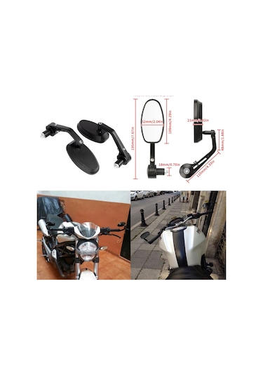 Yamaha Dragstar 650 Gidon Ayna-oval Camlı-a02296