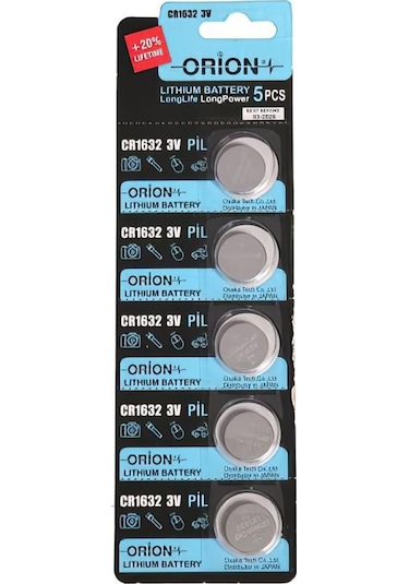Orion CR1632 3V Lityum Düğme Pil 5'li