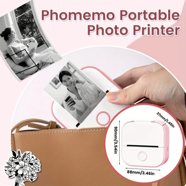 Gateesat Phomemo T02 Yeşil Mini Fotokopi Kablosuz Yazıcı Ev Ofis Okul