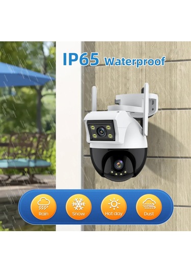 Wifi Ptz Kamera 8mp Çift Ekran Ip Kamera Dış Mekan Gece Görüşlü