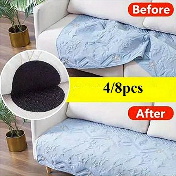 Hightower Siyah 8 Adet Otomatik Yapışkanlı Sabitleme Noktalı Ev Koltuk Döşemesi İçin Çift Taraflı Bant