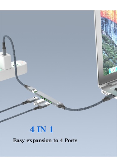 Dört Portlu Usb Hub Typec Docking İstasyonu Dizüstü Bilgisayar Dönüştürücü Bir İki Dört Bölücü Usb 3.0 Hub Docking İstasyonu
