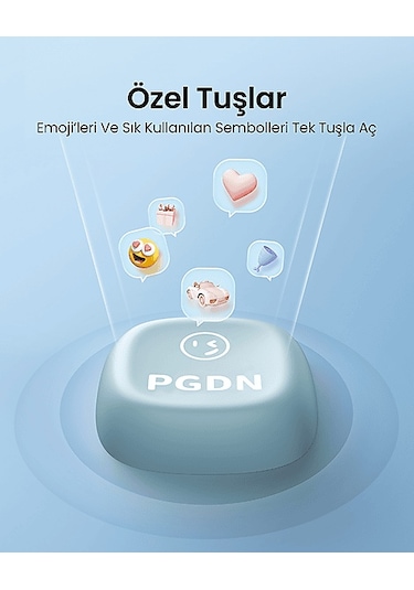 Ugreen Fun+ Renkli Tuşlu Aydınlatmalı Brown Switch Mekanik Bluetooth Kablosuz Türkçe Q Klavye