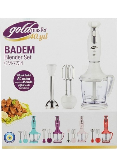 Goldmaster Uyumlu Badem Blender Seti -Çırpıcı Tel Siyah 1 Adet-