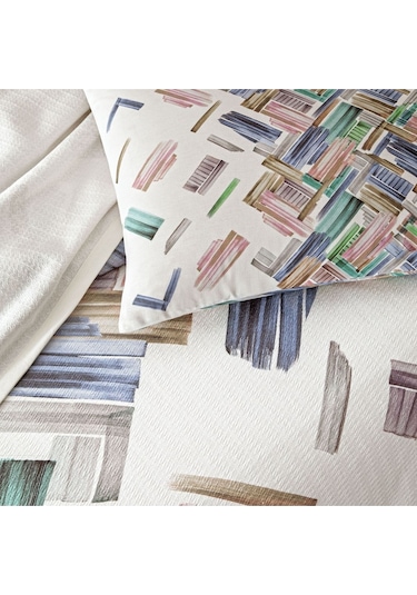 Taç Juno Tek Kişilik Pike Takımı Mavi Mavi