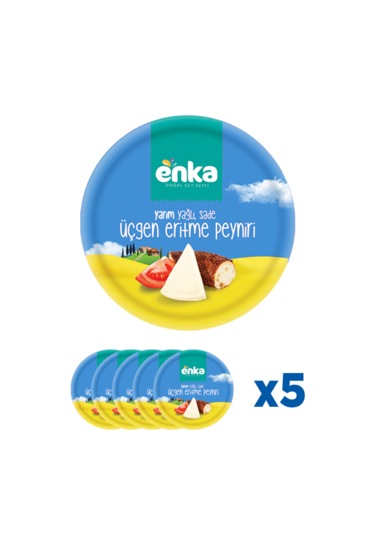Enka Süt Üçgen Eritme Peyniri Yarım Yağlı 5'li - 8 X 12.5 G