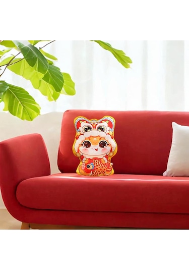 Suntek Yeni Yıl Atma Yastığı Dekoratif Yastık Yatak Koi Koi
