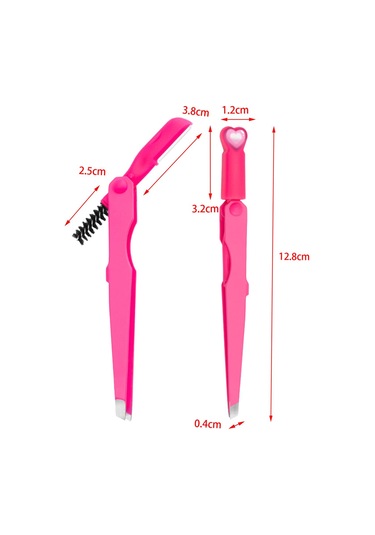 Homyl Kaş Cımbızı Paslanmaz Alet 4mm Düz Uçlu Cımbız Çok Kırmızı Gül