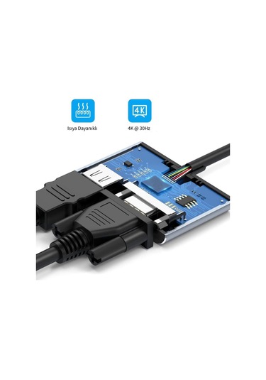 Inca Itpc-06t 15cm Tip-c Hdmı+vga+usb Hub