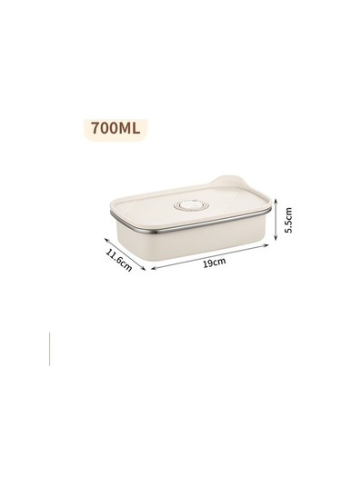 Ulzyvf Gıda Kutusu - Hava Geçirmez Saklama Kabı 3200ml Krem-beyaz Krem - Beyaz