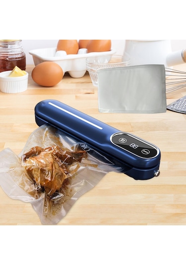 Suntek Vakum Mühürleyen Tasarrufu Gıda Paketleyici Ekmek Mavi