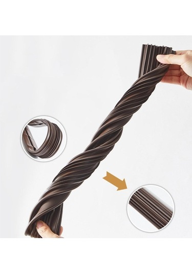 Besthome1 Suntek Kapı Alt Conta Şeridi Kahverengi, Taslak Koruması