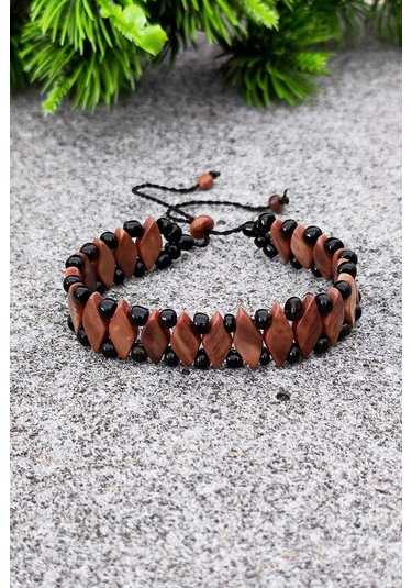 Kuka Bileklik Unisex Model Bileğe Göre Ayarlanabilir Unisex Model Bt010 Kahverengi