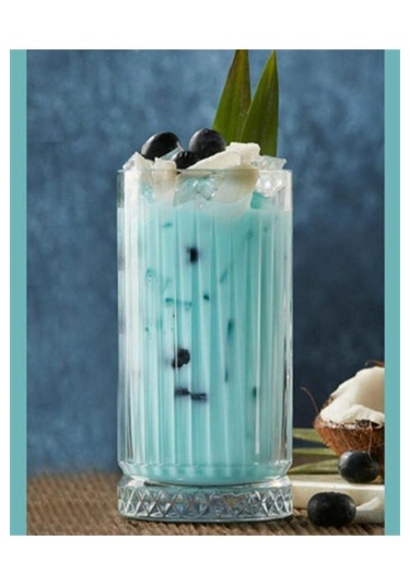 Çizgi Desenli Soğuk - Sıcak Kahve Bardağı Pipetli, Kokteyl 450 Ml