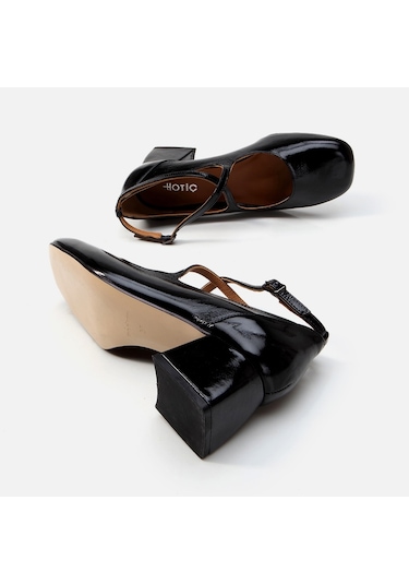 Hotiç Hakiki Deri Siyah Kadın Kalın Topuk 01ayh290540a100 Siyah