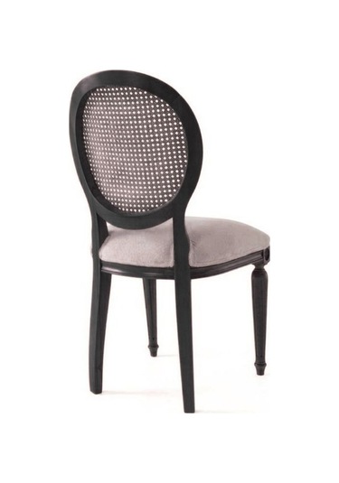 Madalyon Hazeranlı Ahşap Klasik Sandalye Siyah