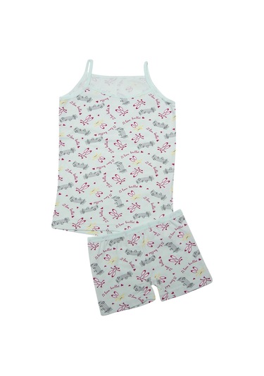 Kota 3407x6 Kız Çocuk 6'lı Karışık Desen İp Askılı Atlet Külot Takım-renkli Asorti