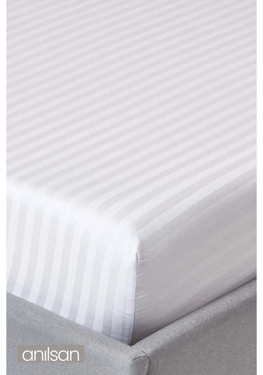 Çizgili Saten Lastikli Çarşaf Tek/çift Kişilik 83tel