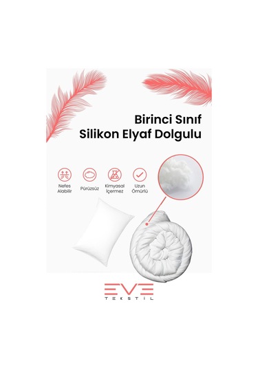 Eve Tekstil Tek Kisilik Yorgan Seti 155x215 Cm Beyaz