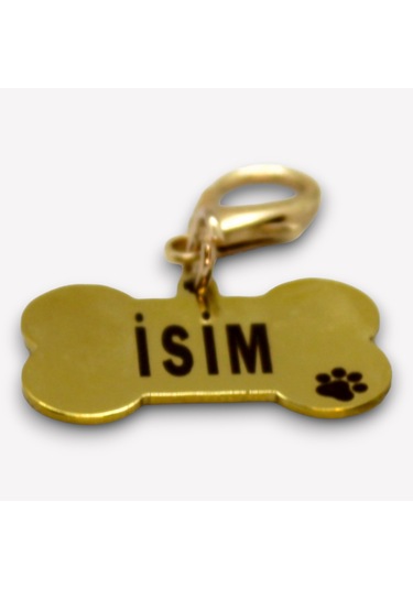 Caramelos Çelik Metal Köpek Künyesi Gold